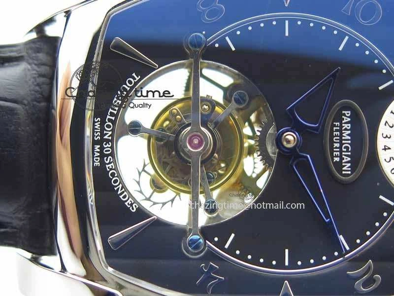 Kalpa Grande Tourbillon AZ Best Edition SS Black Dial On Black Leather Strap