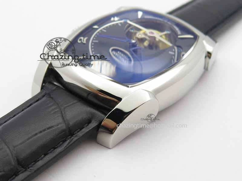 Kalpa Grande Tourbillon AZ Best Edition SS Black Dial On Black Leather Strap