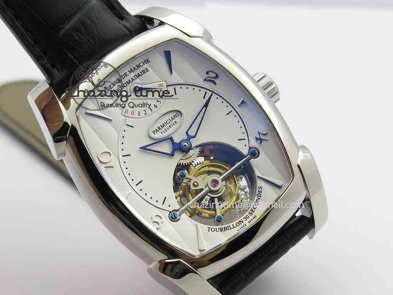 Kalpa Grande Tourbillon AZ Best Edition SS White Dial On Black Leather Strap