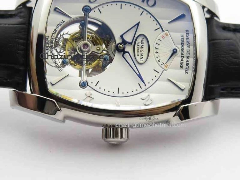 Kalpa Grande Tourbillon AZ Best Edition SS White Dial On Black Leather Strap