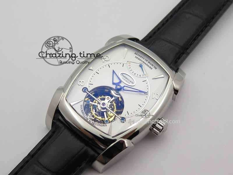 Kalpa Grande Tourbillon AZ Best Edition SS White Dial On Black Leather Strap