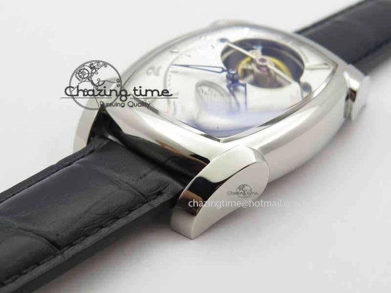 Kalpa Grande Tourbillon AZ Best Edition SS White Dial On Black Leather Strap