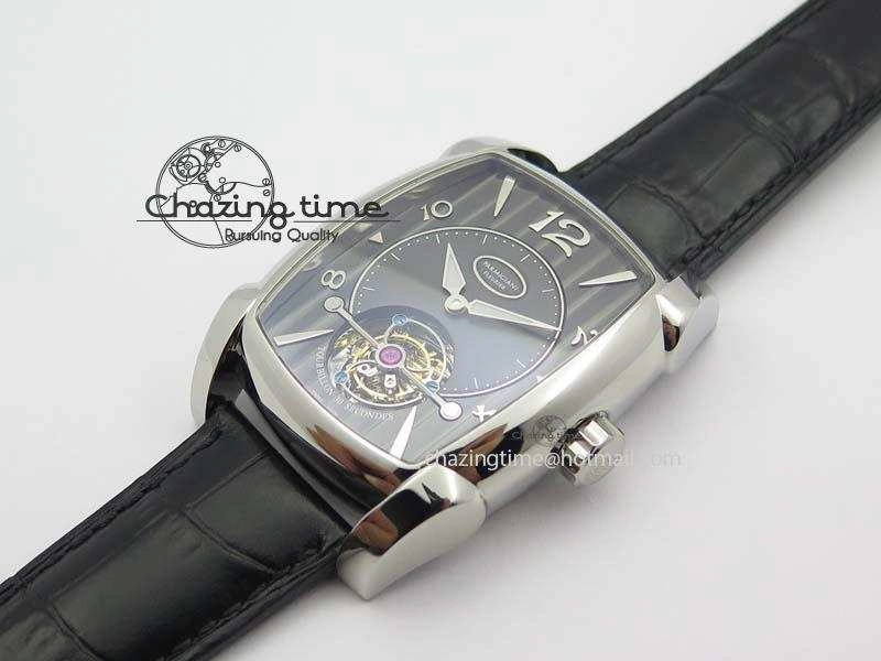 Kalpa Tourbillon SS Gray Textured Dial On Black Leather Strap
