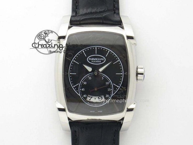 Kalpa Tourbillon SS Gray Textured Dial On Black Leather Strap
