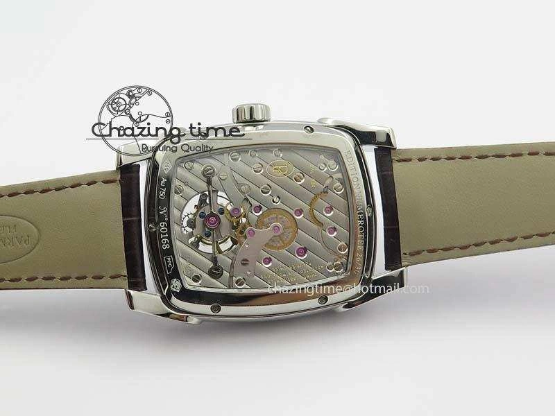 Kalpa Tourbillon SS White Textured Dial On Brown Leather Strap