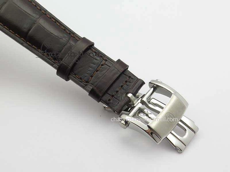 Kalpa Tourbillon SS White Textured Dial On Brown Leather Strap
