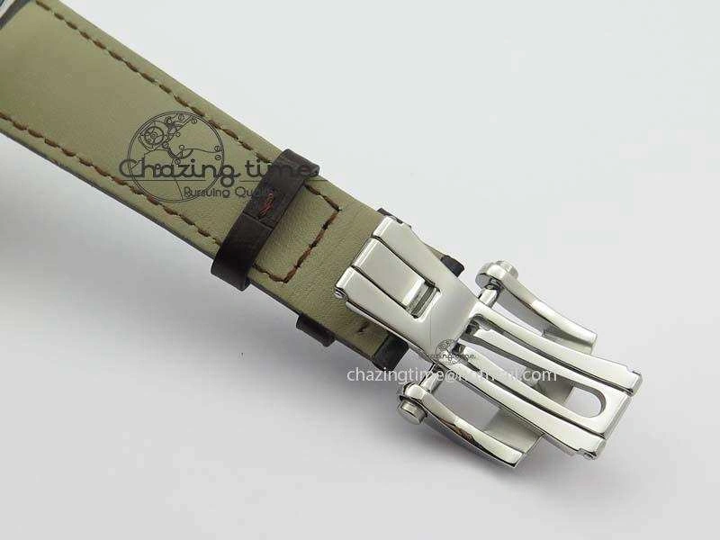 Kalpa Tourbillon SS White Textured Dial On Brown Leather Strap