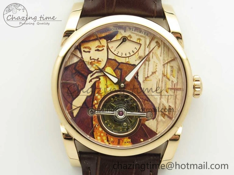 Kalpa Tourbillon SS Yellow Textured Dial On Black Leather Strap