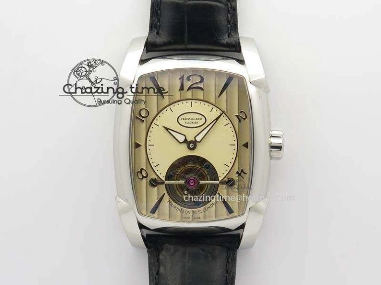 Kalpa Tourbillon SS Yellow Textured Dial On Black Leather Strap