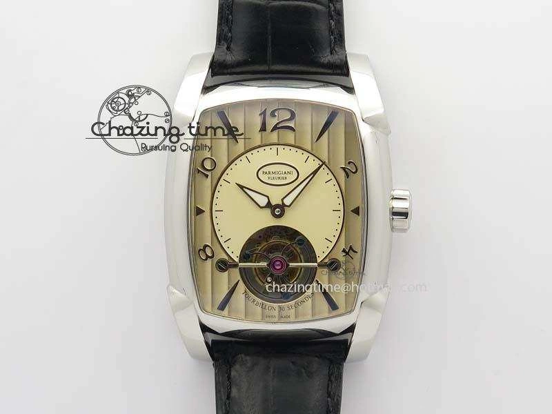 Kalpa Tourbillon SS Yellow Textured Dial On Black Leather Strap