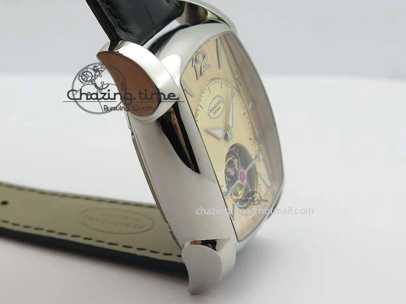 Kalpa Tourbillon SS Yellow Textured Dial On Black Leather Strap