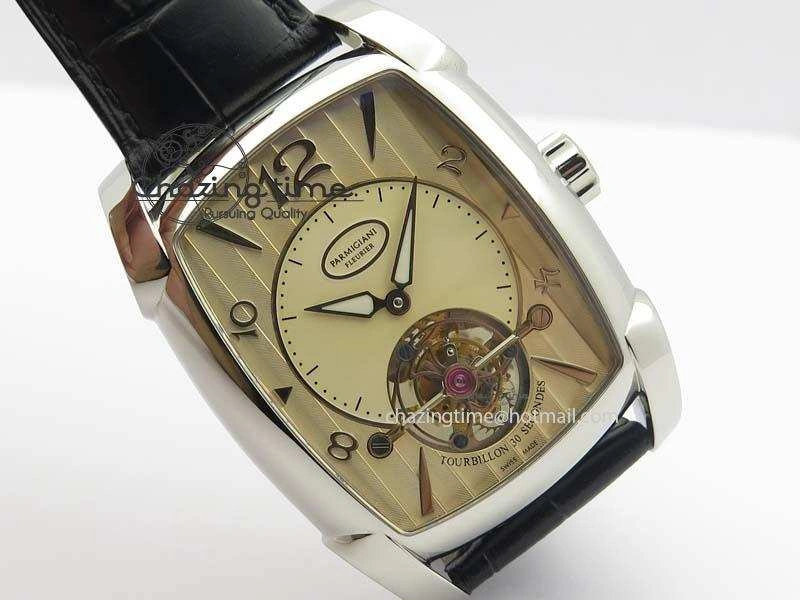 Kalpa Tourbillon SS Yellow Textured Dial On Black Leather Strap