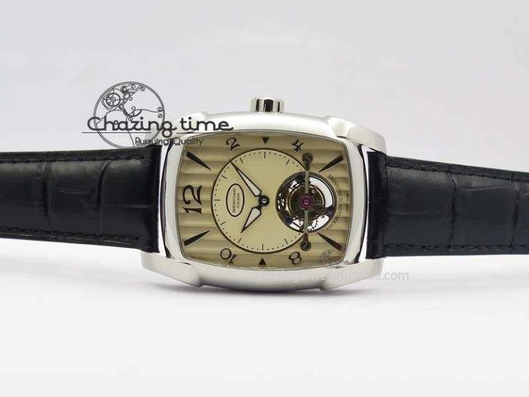 Kalpa Tourbillon SS Yellow Textured Dial On Black Leather Strap