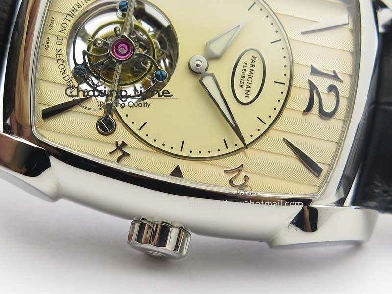 Kalpa Tourbillon SS Yellow Textured Dial On Black Leather Strap
