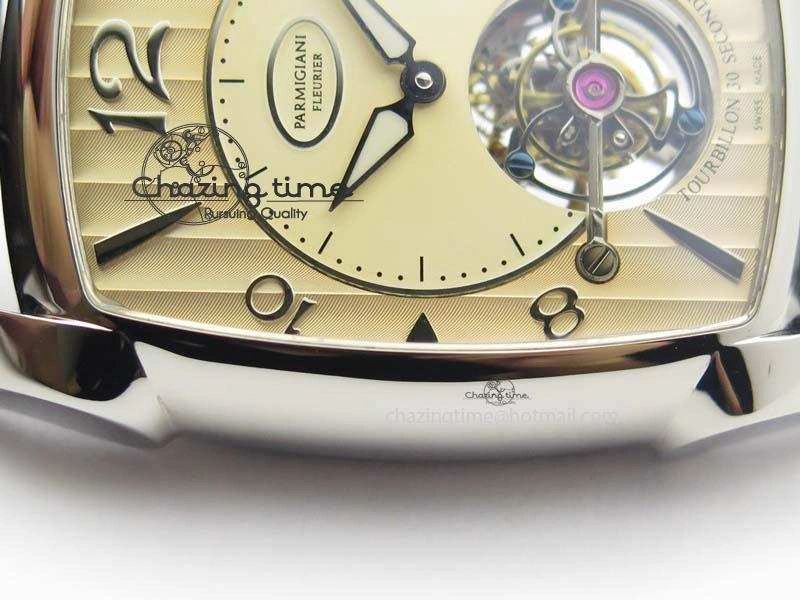 Kalpa Tourbillon SS Yellow Textured Dial On Black Leather Strap