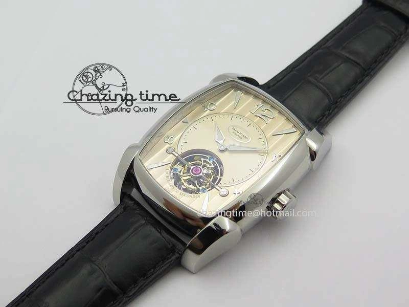 Kalpa Tourbillon SS Yellow Textured Dial On Black Leather Strap