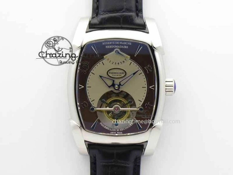 Kalpa Tourbillon SS Yellow Textured Dial On Black Leather Strap