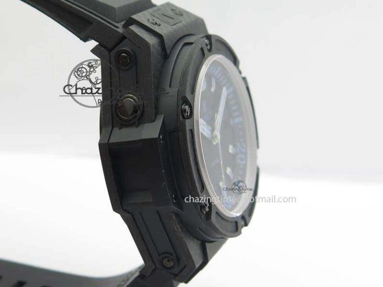 King Power 48mm OceanGraphic 4000 Carbon V6F 1:1 Best Edition Black Dial Blue Markers A7750