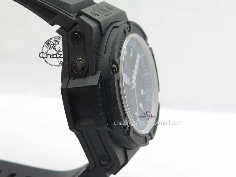 King Power 48mm OceanGraphic 4000 Carbon V6F 1:1 Best Edition Black Dial Blue Markers A7750