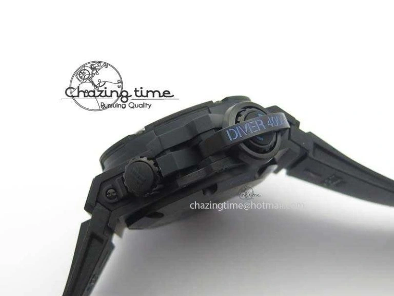 King Power 48mm OceanGraphic 4000 Carbon V6F 1:1 Best Edition Black Dial Blue Markers A7750