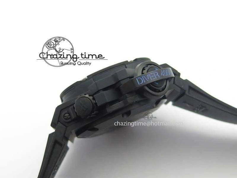 King Power 48mm OceanGraphic 4000 Carbon V6F 1:1 Best Edition Black Dial Blue Markers A7750