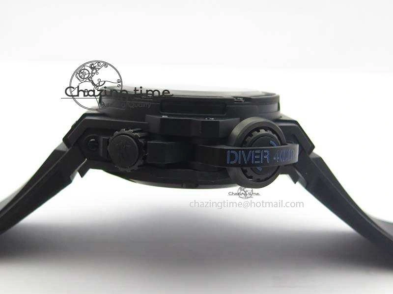 King Power 48mm OceanGraphic 4000 Carbon V6F 1:1 Best Edition Black Dial Blue Markers A7750