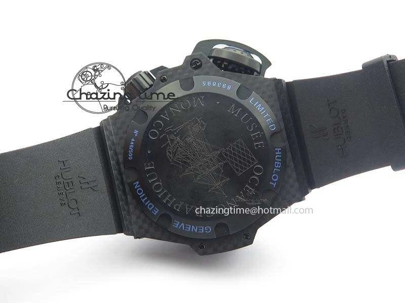 King Power 48mm OceanGraphic 4000 Carbon V6F 1:1 Best Edition Black Dial Blue Markers A7750
