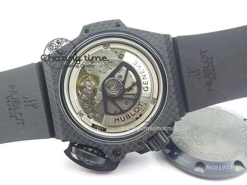 King Power 48mm OceanGraphic 4000 Carbon V6F 1:1 Best Edition Black Dial Blue Markers A7750