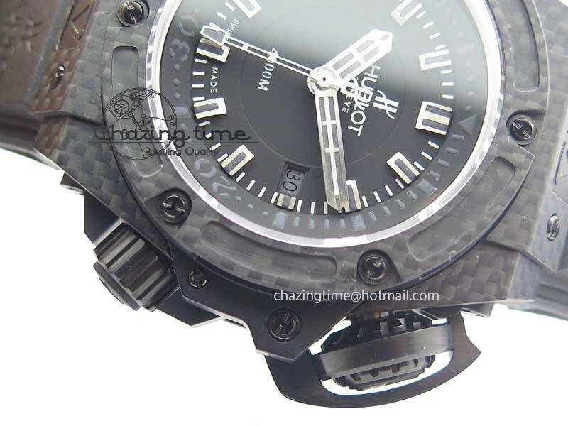 King Power 48mm OceanGraphic 4000 Carbon V6F 1:1 Best Edition Black Dial Gray Markers A7750