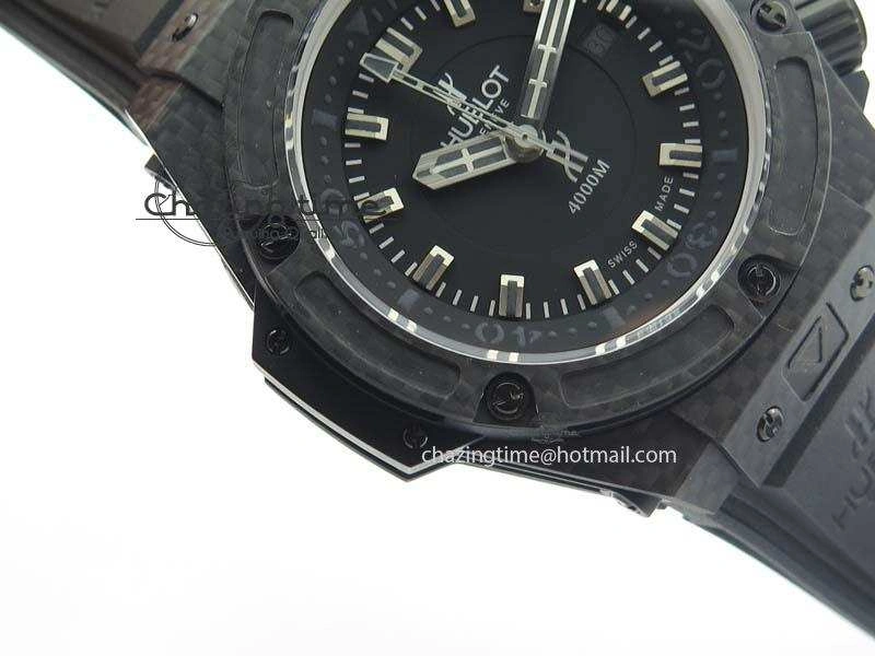 King Power 48mm OceanGraphic 4000 Carbon V6F 1:1 Best Edition Black Dial Gray Markers A7750
