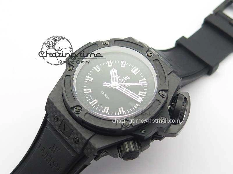 King Power 48mm OceanGraphic 4000 Carbon V6F 1:1 Best Edition Black Dial Gray Markers A7750