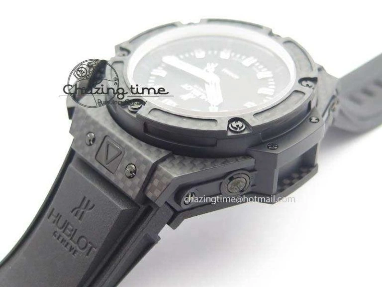 King Power 48mm OceanGraphic 4000 Carbon V6F 1:1 Best Edition Black Dial Gray Markers A7750