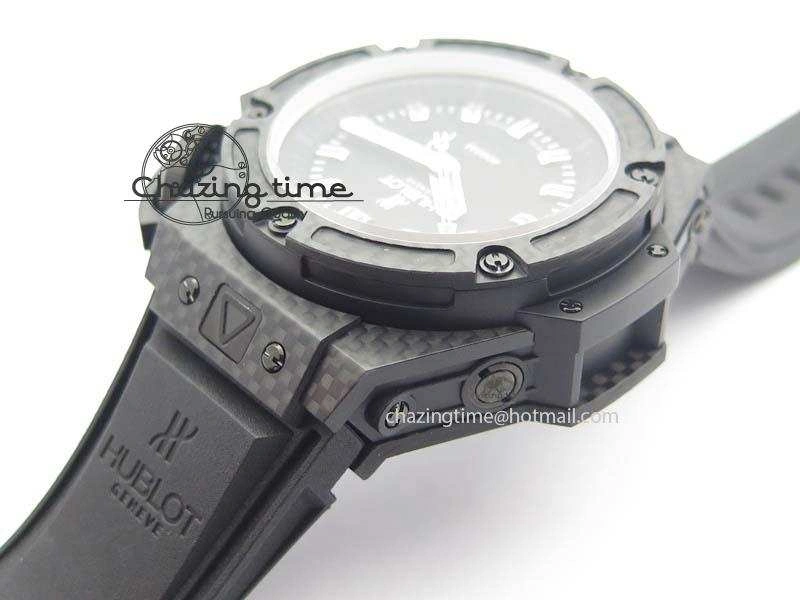 King Power 48mm OceanGraphic 4000 Carbon V6F 1:1 Best Edition Black Dial Gray Markers A7750