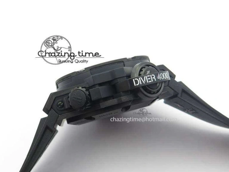 King Power 48mm OceanGraphic 4000 Carbon V6F 1:1 Best Edition Black Dial Gray Markers A7750