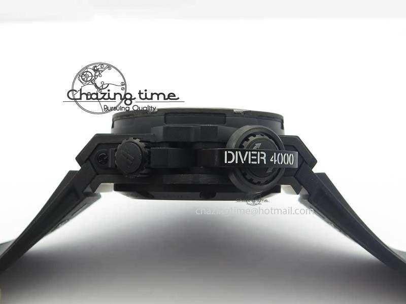 King Power 48mm OceanGraphic 4000 Carbon V6F 1:1 Best Edition Black Dial Gray Markers A7750