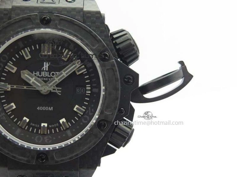 King Power 48mm OceanGraphic 4000 Carbon V6F 1:1 Best Edition Black Dial Gray Markers A7750