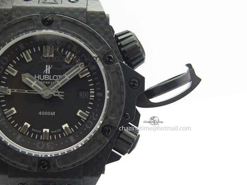 King Power 48mm OceanGraphic 4000 Carbon V6F 1:1 Best Edition Black Dial Gray Markers A7750