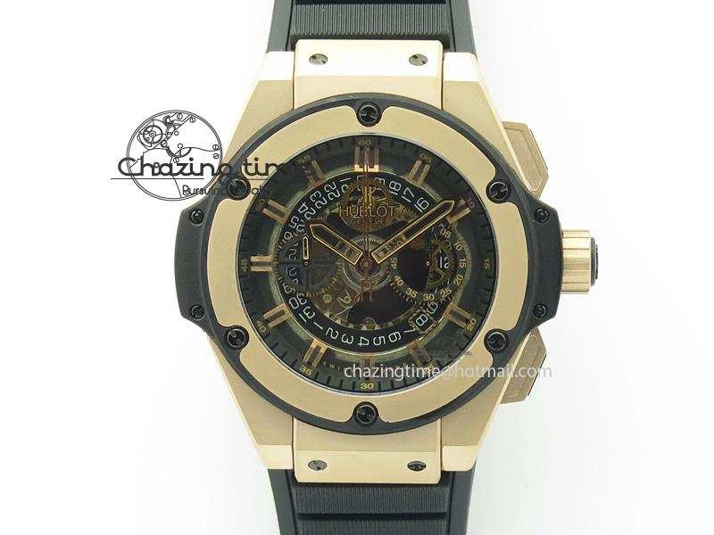 King Power 48mm Unico King RG On Black Rubber Strap A7750