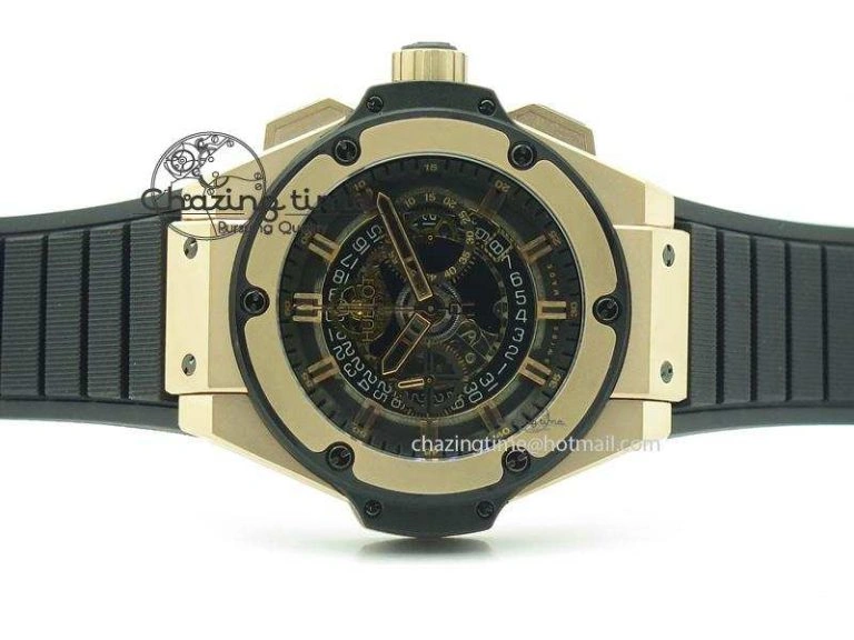 King Power 48mm Unico King RG On Black Rubber Strap A7750