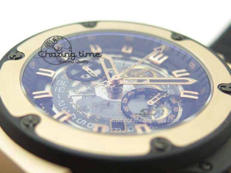King Power 48mm Unico King RG On Black Rubber Strap A7750