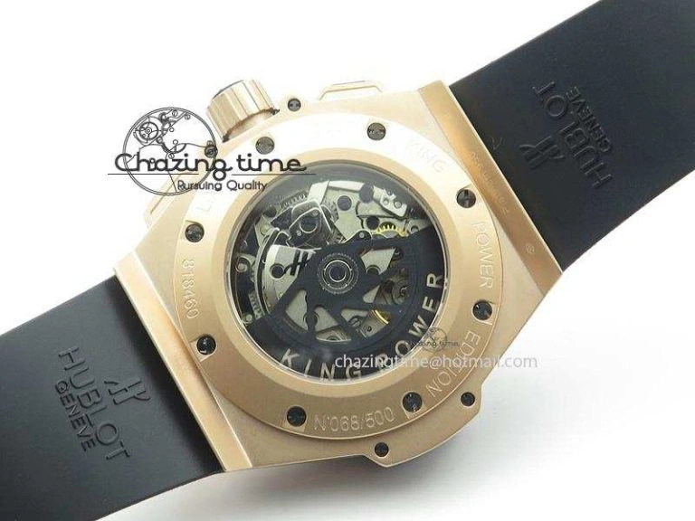 King Power 48mm Unico King RG On Black Rubber Strap A7750