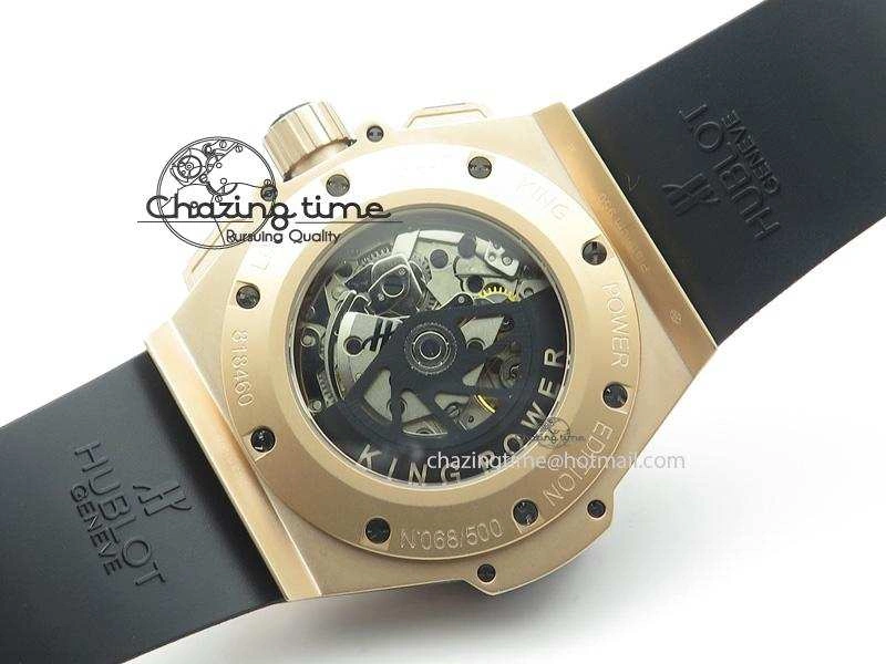 King Power 48mm Unico King RG On Black Rubber Strap A7750