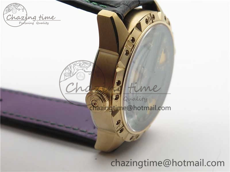 Konstantin Chaykin Joker RG TWF Best Edition Green Pumpkin Dial on Black Leather Strap NH35A