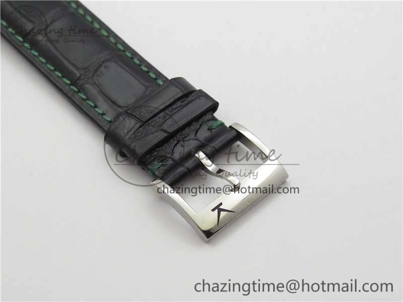 Konstantin Chaykin Joker RG TWF Best Edition Green Pumpkin Dial on Black Tie Leather Strap NH35A