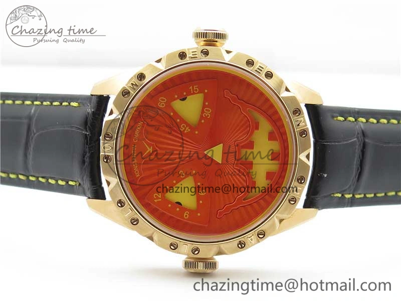 Konstantin Chaykin Joker RG TWF Best Edition Orange Pumpkin Dial on Black Leather Strap NH35A