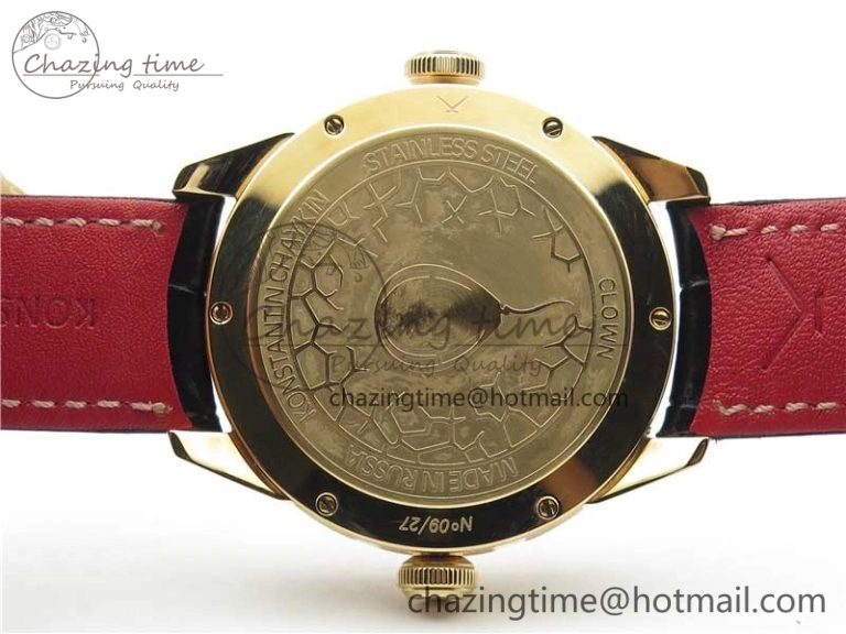 Konstantin Chaykin Joker RG TWF Best Edition Pink Pig Dial on Black Leather Strap NH35A