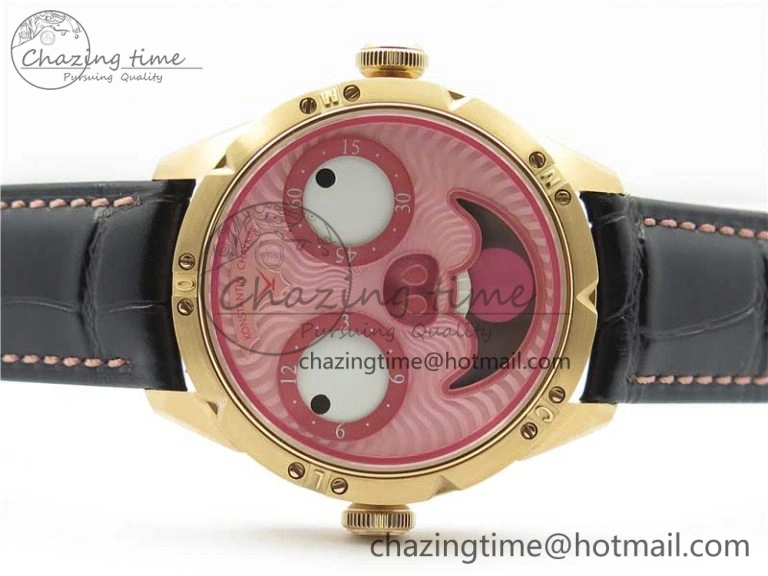 Konstantin Chaykin Joker RG TWF Best Edition Pink Pig Dial on Black Leather Strap NH35A