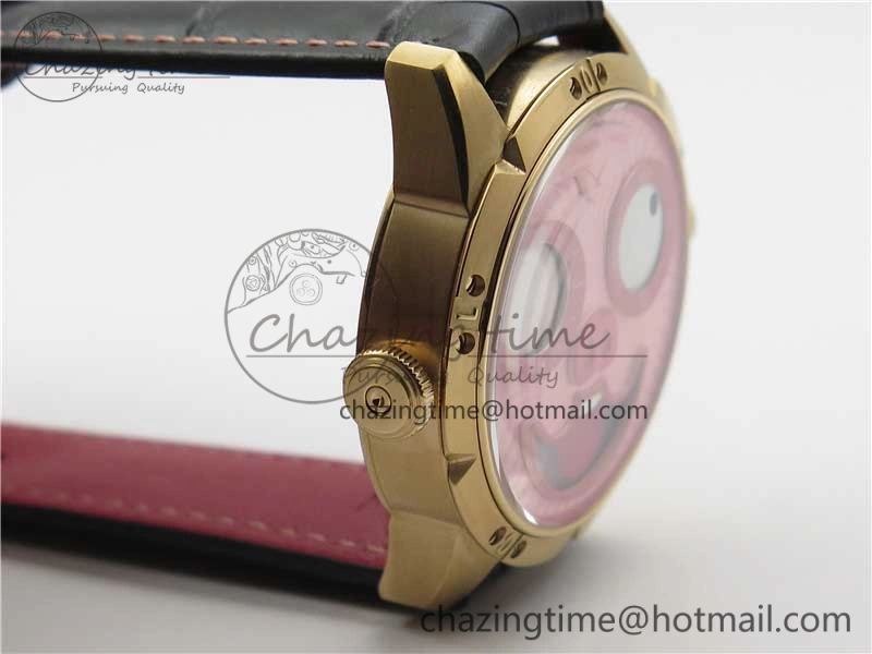 Konstantin Chaykin Joker RG TWF Best Edition Pink Pig Dial on Black Leather Strap NH35A