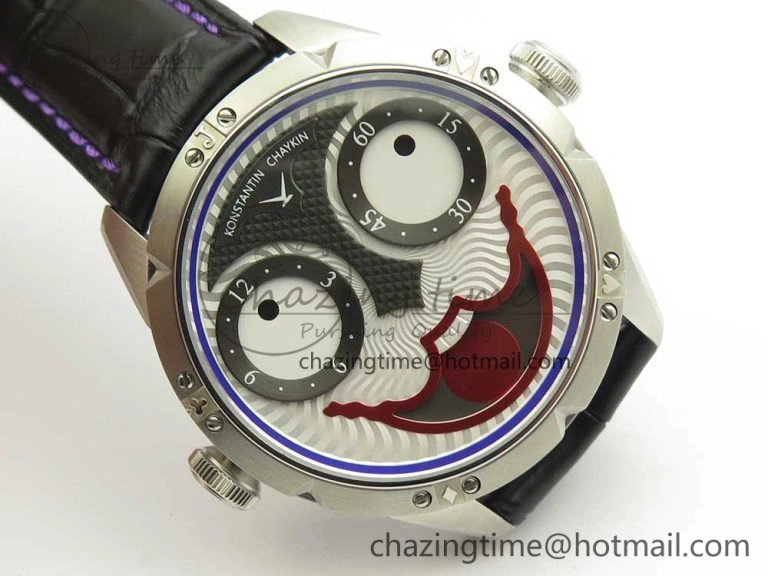Konstantin Chaykin Joker SS Joker Dial Blue Inner Bezel on Black Leather Strap NH35A