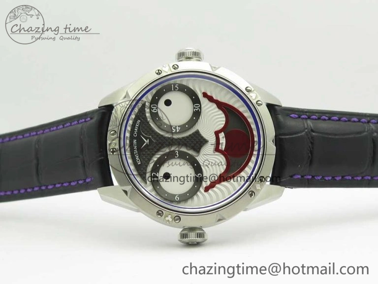 Konstantin Chaykin Joker SS Joker Dial Blue Inner Bezel on Black Leather Strap NH35A